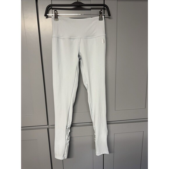 Free People Movement Leggings XS Blue Revelation Cutout Yoga Athletic High Waist - Picture 2 of 9